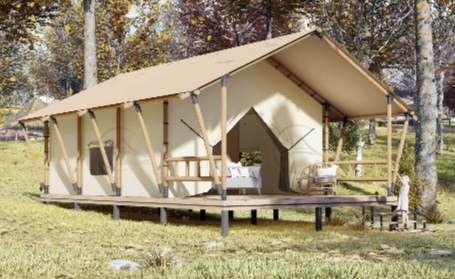 Safari tents glamping garden living timber mobile homes